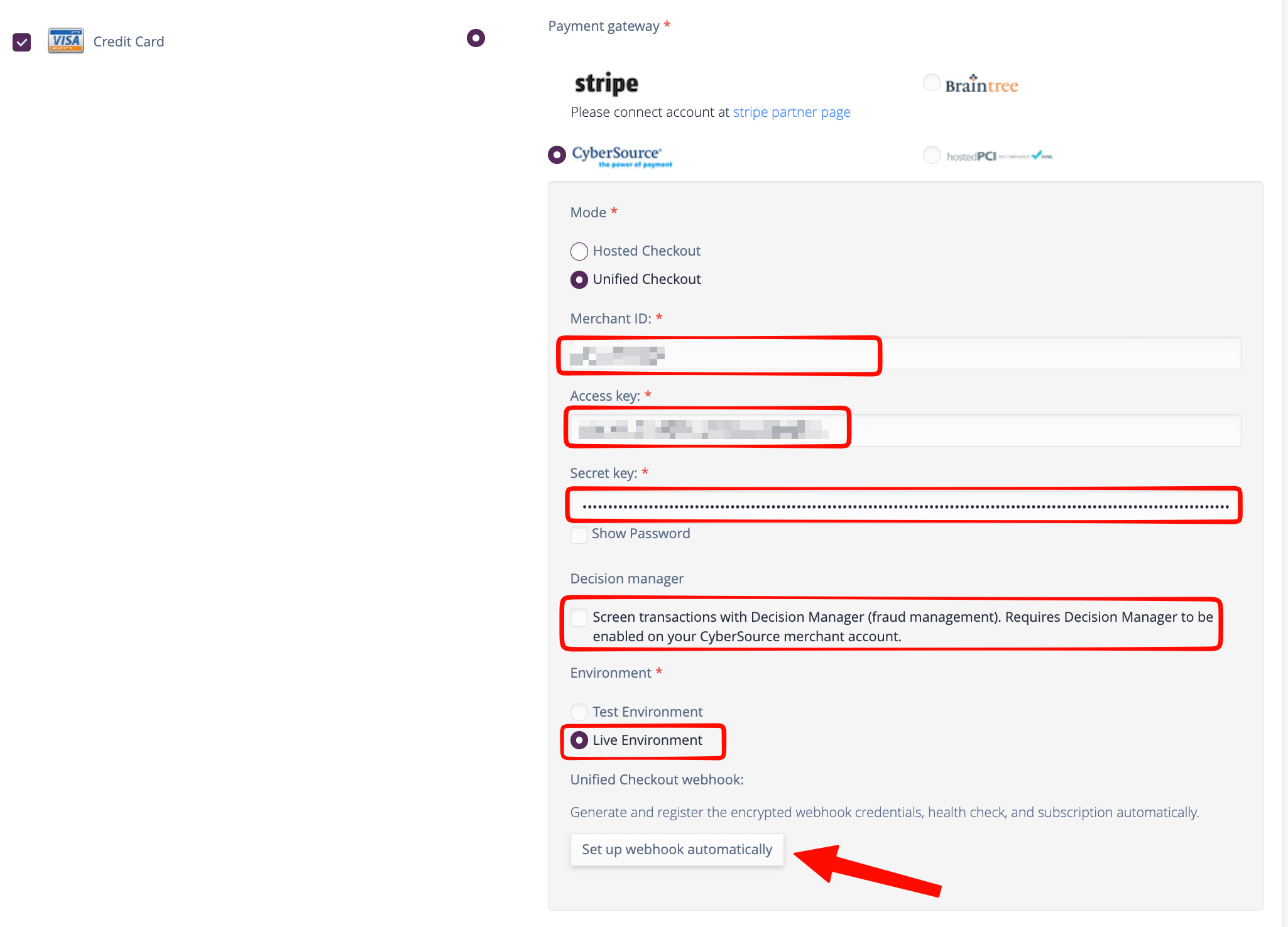Captura de pantalla: Verifique ahora las transacciones de la pantalla con Decision Manager, si se incluyó en la solicitud del Paso 1 y se aprobó (haga