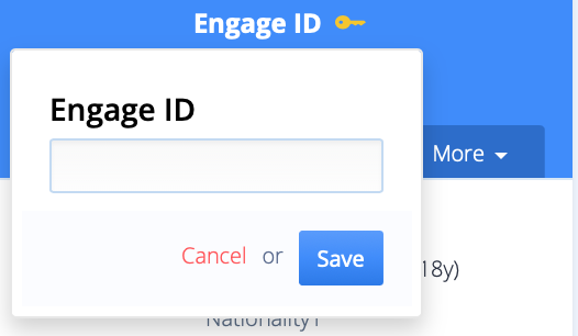 Captura de pantalla: Mediante los ID de Engage, reconocerá a los hermanos y a sus padres para no crear duplicados en Engage.