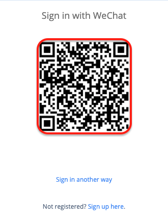 Captura de pantalla: Introduce tu dirección de correo electrónico y contraseña y haz clic en Vincular cuenta de WeChat.
