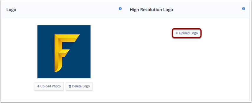 Captura de pantalla: El logotipo de la escuela para la factura se puede cargar en Configuración > Configuración de la escuela > Información de la escuela > High